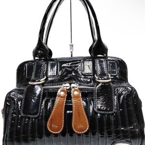 Chloe Black and Brown Satchel